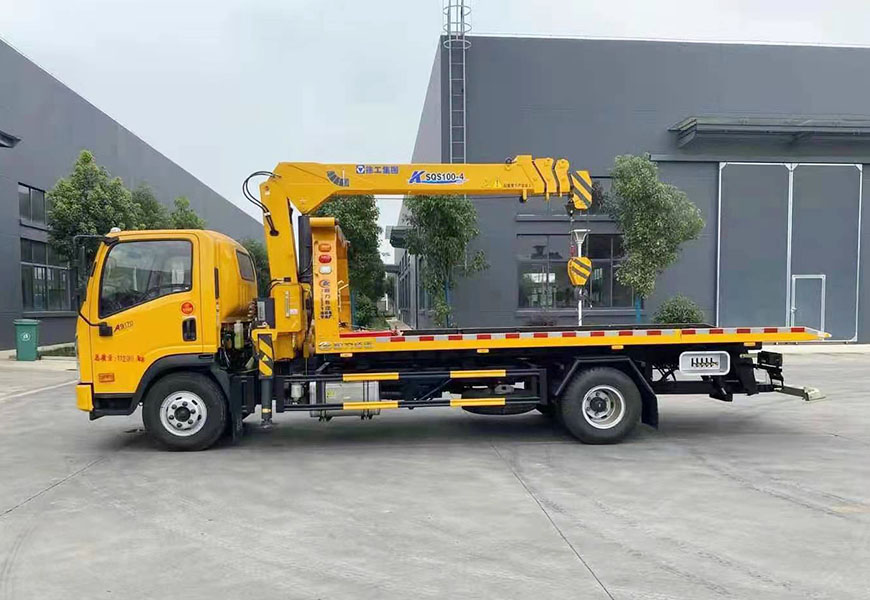 江淮駿鈴V7一拖二全落地清障車(chē)